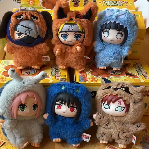2025 Toptoy Naruto Shippuden Beast Party Series Figura in vinile Texture simile alla peluche Scatola cieca Chibi Kakashi Sasuke da collezione