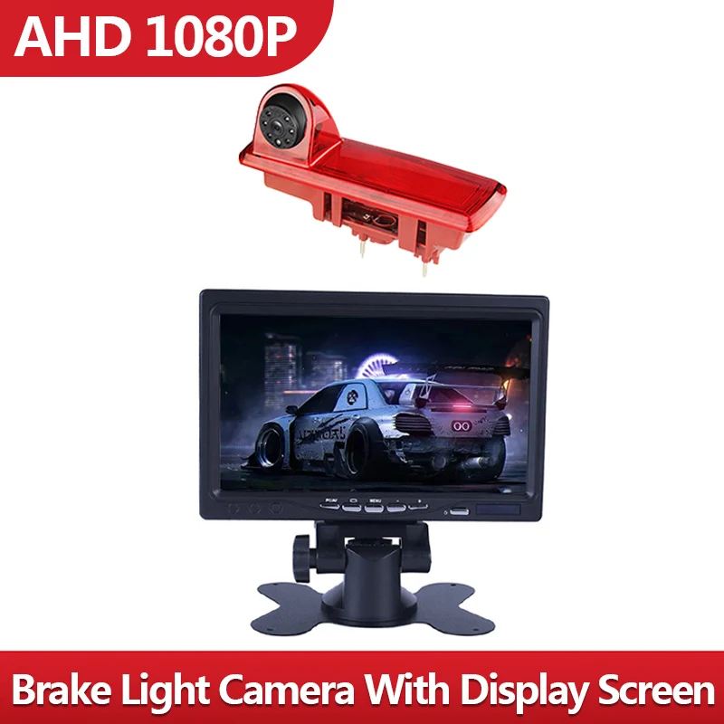 

AHD 1080P Автомобильный стоп-сигнал ночного видения, резервная камера заднего вида с 7-дюймовым монитором для OPEL VIVARO 2014 RENAULT Trafic 3