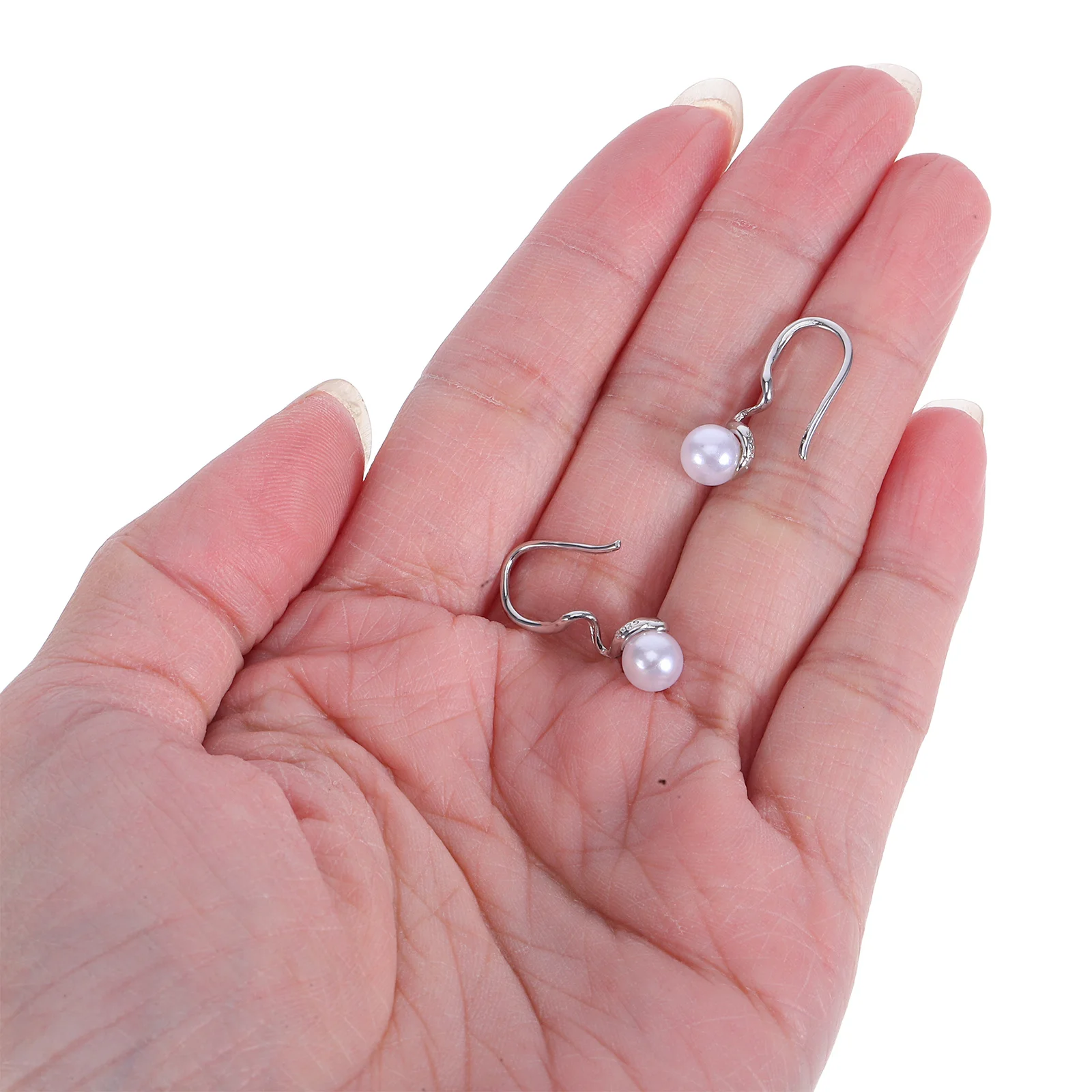 

1Pair Pearl Earrings Women Minimalist Geometric Drop Lightweight Dangle Elegant Gift Jewelry for Wedding Bridal Wear