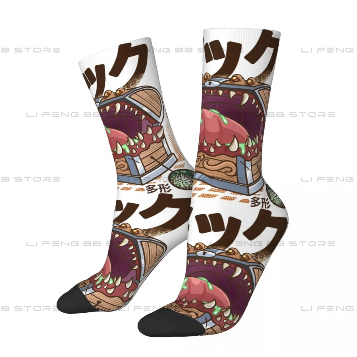 DND Game Mimic Diagram Unisex Winter Socks Windproof Happy Socks Street Style Crazy Sock