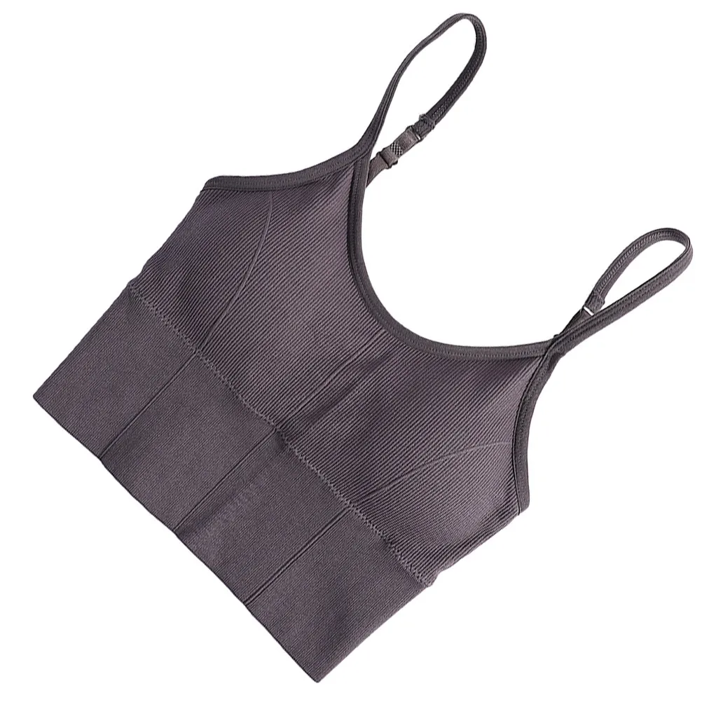 1Pcs Wireless Seamless No Wire Yoga Bra Breathable Sports Bra Stretchy Fitness Underwear Purple Women Underwear
