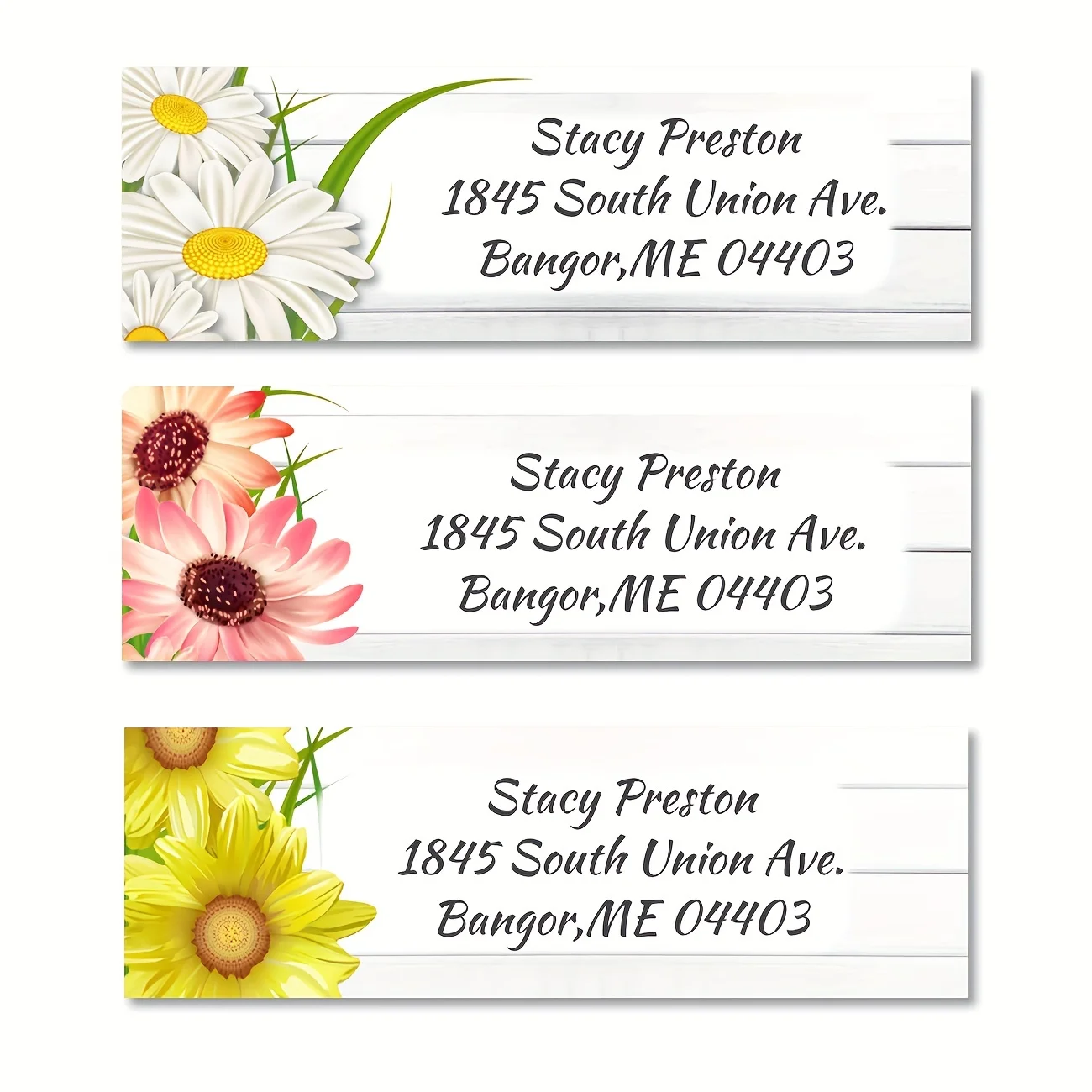 6.35*1.9CM  Custom Personalized Return Address Labels - 10 Styles Floral Designs,Self-Adhesive Stickers,Suit for Any Occassion