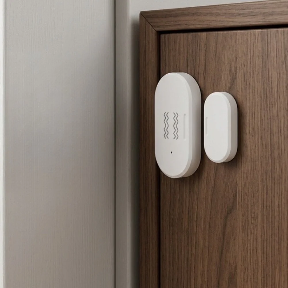 For Zigbee Door Window Sensor with Vibration Monitoring and Magnetic Contact for Smart For Home Security White ABS Build