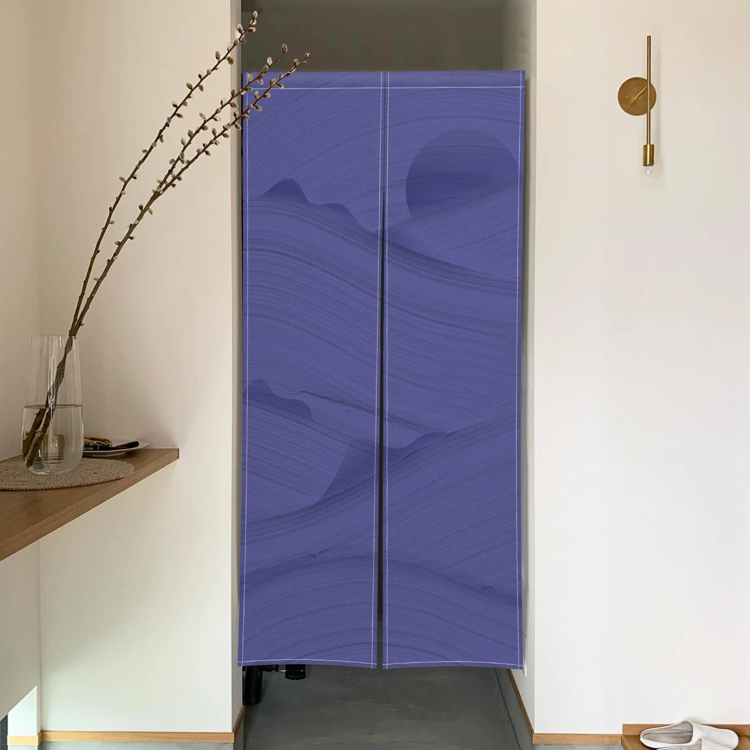 Purple Series Door Curtain Kitchen Bar Bedroom Living Room Entrance Decor Bathhouse Partition Doorway Hanging Split Half Curtain