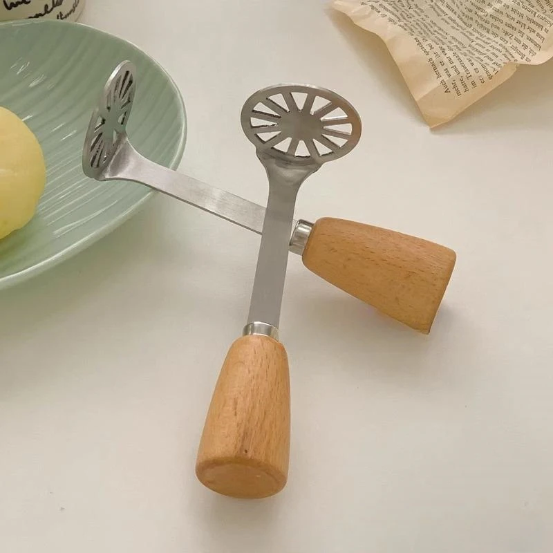 

Ложки с прорезями из нержавеющей стали для кухни с деревянной ручкой, металлическая сервировочная ложка с прорезями, столовые приборы, коммерческая кухонная утварь
