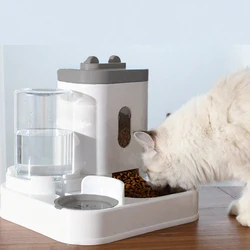 Hot cat bowl Pet food set Dog dog Cat Standing rabbit ear feeder Water feeder Pet food set pet supplies