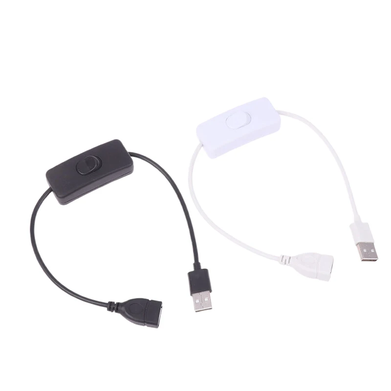 USB Switch Extension Cable Support Data Transmit And Power Supply With On/Off Power Switch For LED Strips, USB Devices