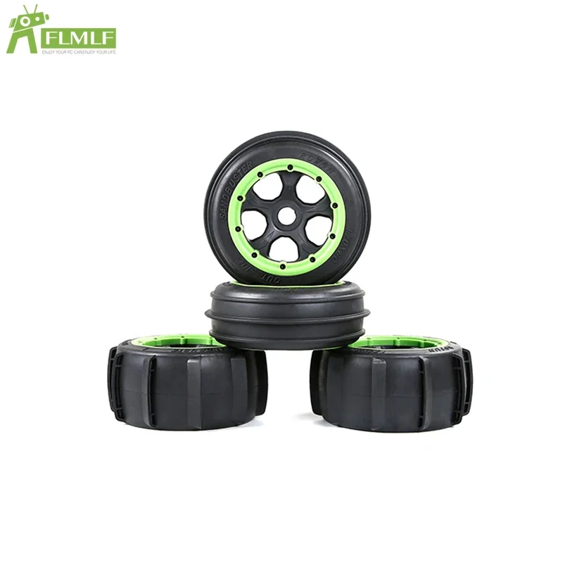 Conjunto de pneu de roda dianteira e traseira de areia de borracha com kit de anel beadlock para 1/5 hpi rofun rovan km baja 5b ss rc peças de carro