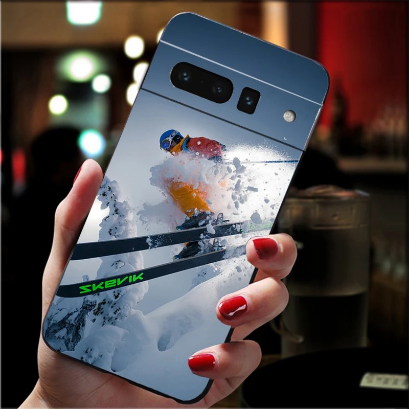 

Phone Case For Google Pixel 10 9 Pro XL 9A 8 7 6 Pro Pixel 8A 7A 6A Pixel 8 7 6 5 Snow Die Ski Snowboard Sport
