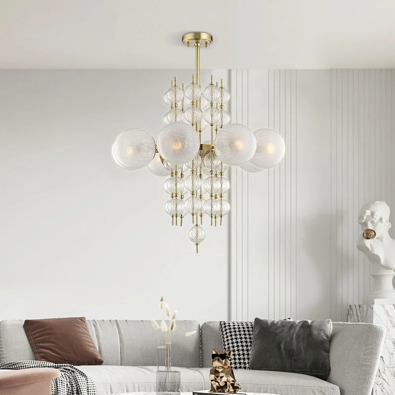 Postmodern Nordic Glass Chandelier Personalized Creative Design for Living Room Dining Room Model Room Craftsmanship Deco