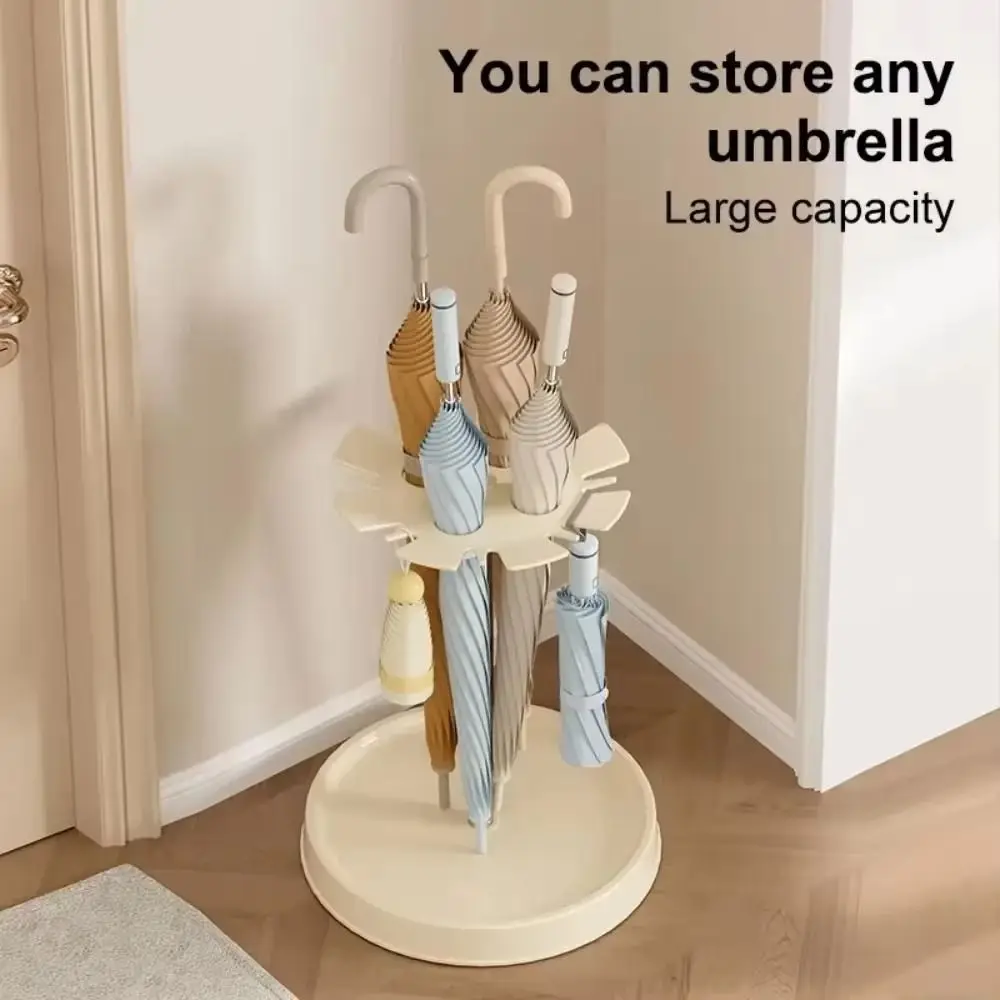 

Rustproof Steel Umbrella Storage Rack Moisture-Proof Tray Multi-Hole Umbrella Draining Stand Vent Stable Umbrellas Holder
