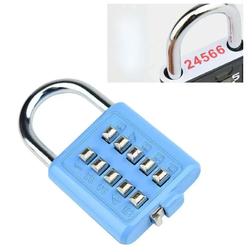 10-digit password lock zinc alloy luggage bag smart travel password lock anti-theft lock rental house metal password padlock