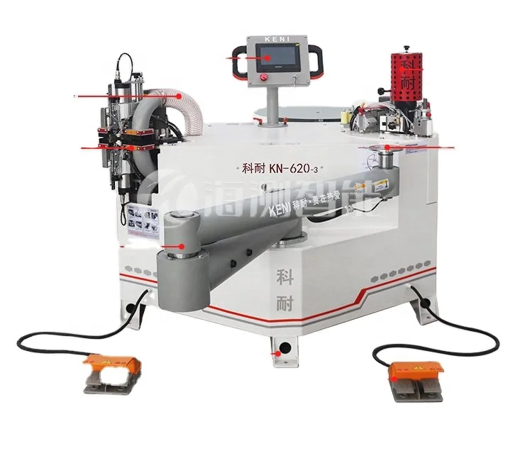 KN620-3 KN700-3 laser docking assisted semi-automatic feeding L-shaped board woodworking material irregular edge banding machine