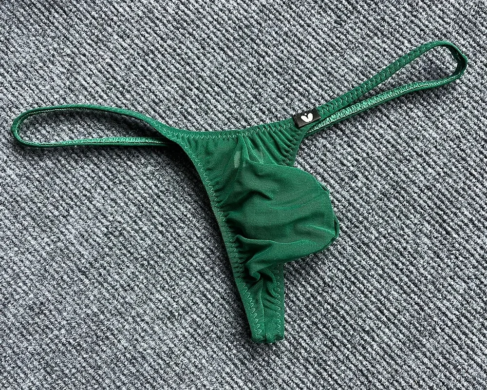 Mens Sexy Mesh Transparent Thongs  Underwear Elastic Sex Gay Men Colors Joy Underwear  Show  Cockring  String Homme Undies