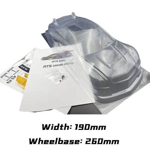 RC 1/10 ATS V, кузов из ПВХ, ширина 190 мм, колесная база 260 мм, с хвостовой частью, без покраски, 1/10 RC Turing Drift GT On-Road Car тело траксаса купить - №8