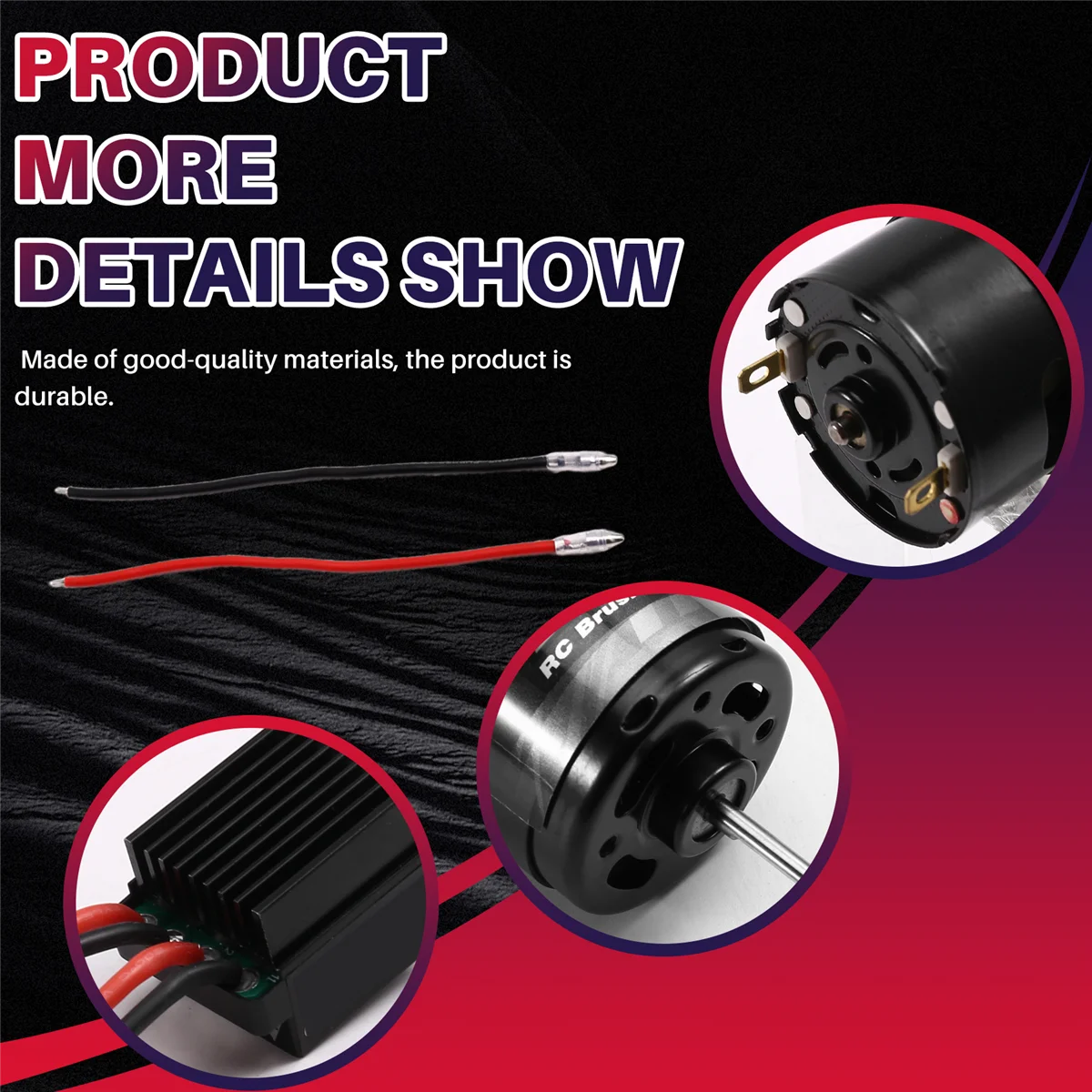 

ATP6 550 Brushed Motor Waterproof ESC 320A Speed Control Combination Set for 1/10 RC Car Crawler Axial SCX10 35T