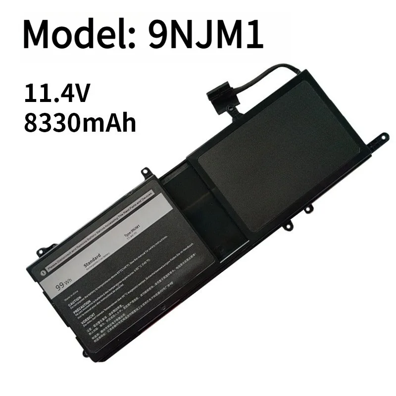 New 9NJM1 11.4V 99Wh 8333mAh for DELL Alienware 15 R3 17 R4/R5 P31E P69F M1517 Laptop Battery