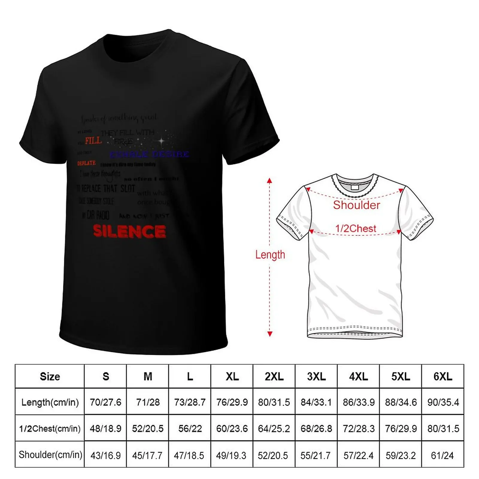 Car radio lyrics T-Shirt anime t shirts kawaii clothes Aesthetic clothing Men's clothing