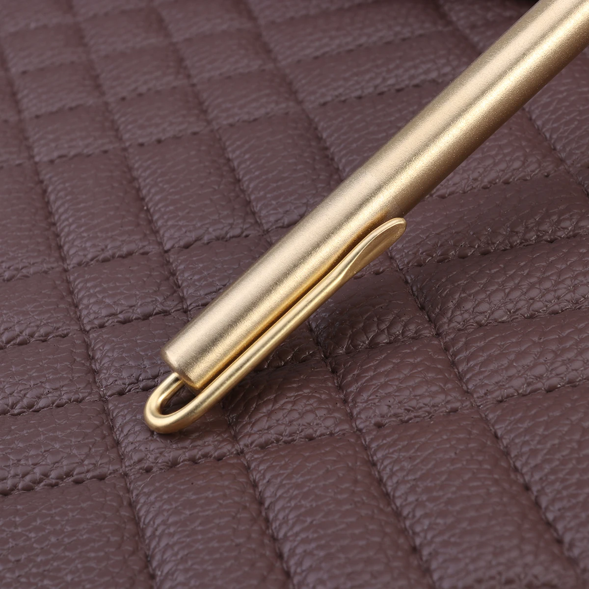 

0.5mm Special Brass Pen with Pen Clip Solid Portable Pen Unique Polished Metal Sign Signature Pen Gel Pen Christmas Gift Pen - B