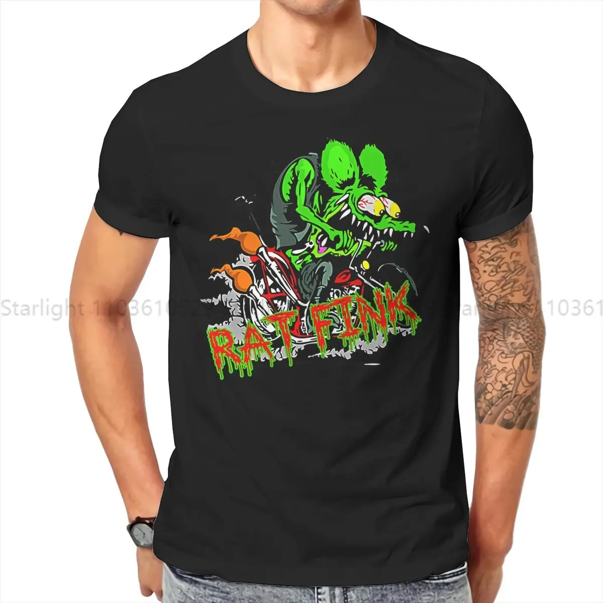 Newest TShirt for Men Rat Fink Round Collar T Shirt Distinctive Gift Tops