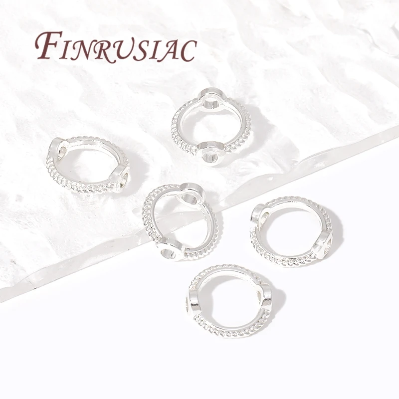 Multi Arten Messing Metall Kreis Rahmen Verbinder Spacer Perle, 14K/18K vergoldet Runde Perle Rahmen für DIY Perlen Schmuck Machen – Detail 21