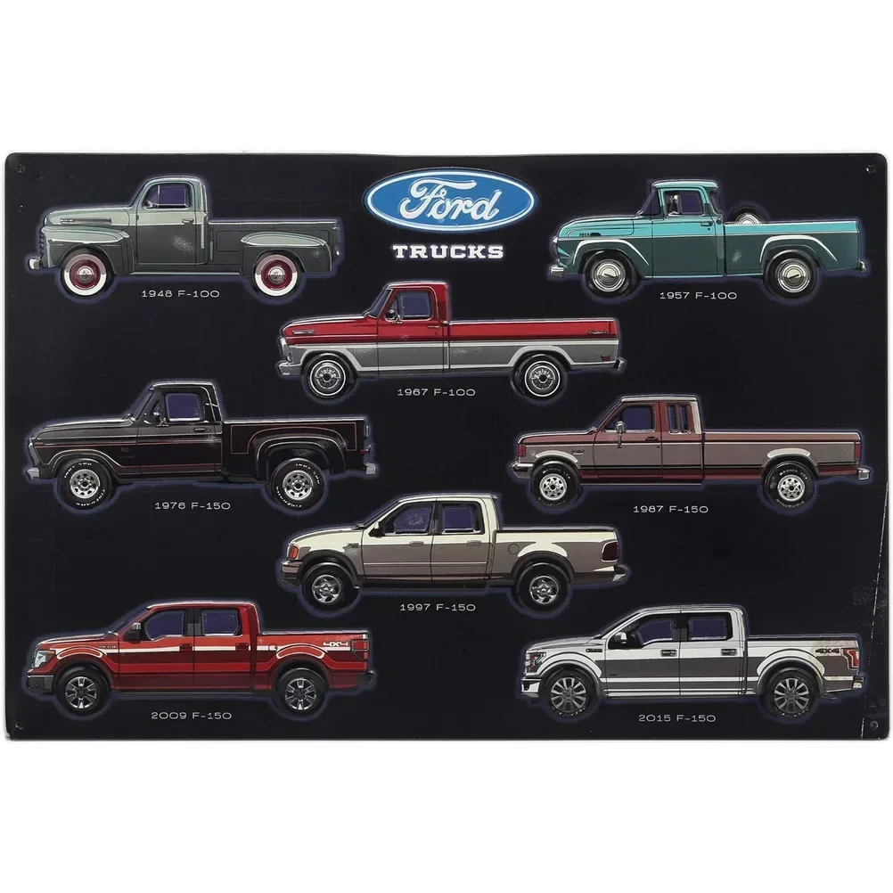 Classic Car Metal Tin Signs Jeep Ford Chevrolet Poster Plate Wall Decor for Garage Bars Man Cave Cafe Clubs Retro Posters Plaque