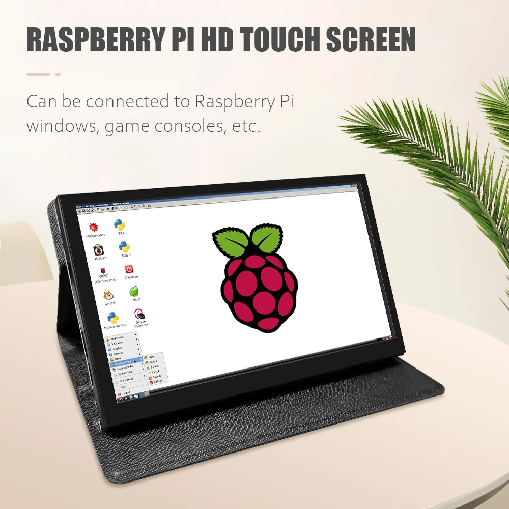 Imagem -01 - Protable hd Screen Display Compatível com Estojo para Ras pi 3b 3b 2b bb Banana Preta Shell 1024x600