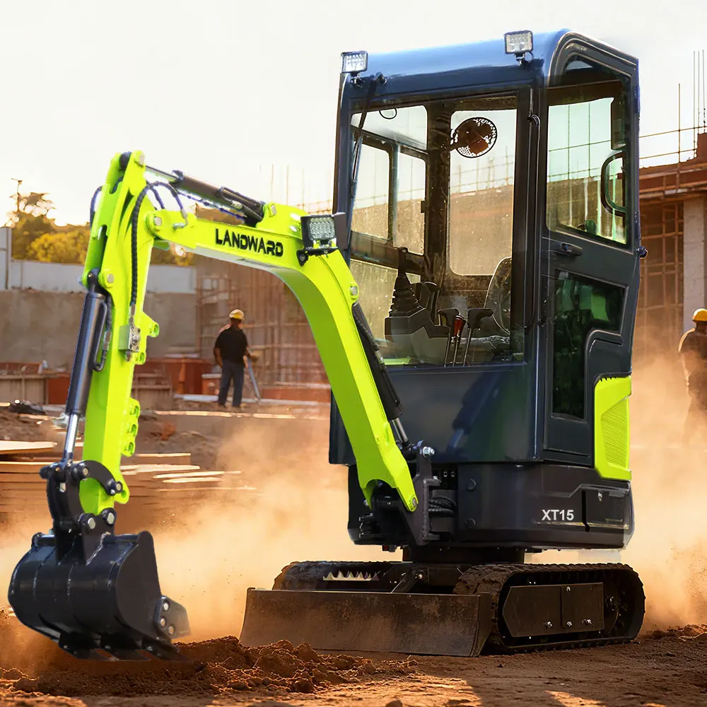 Miniescavadeira de esteira escavadora de uso doméstico de 1,5 toneladas com miniescavadeira de cabine opcional Escavadeira personalizada Euro 5 EPA Escavadeira de 1 tonelada