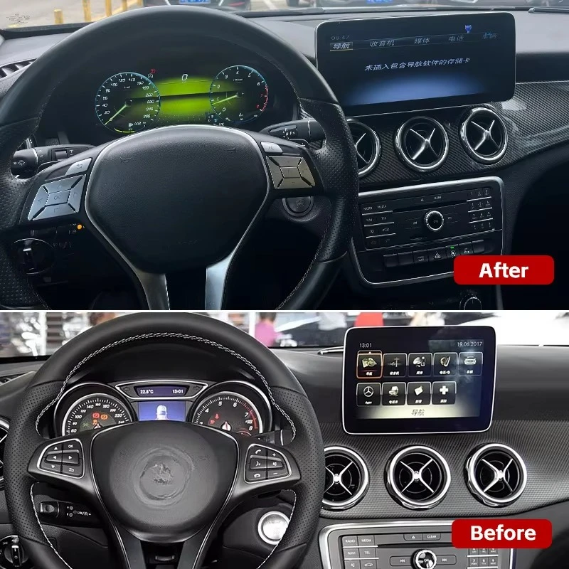 12.3 Inch Linux Dashboard LCD Digital Cluster Speedometer Panel for Mercedes-Benz GLA X156 CLA C117 A-class W176