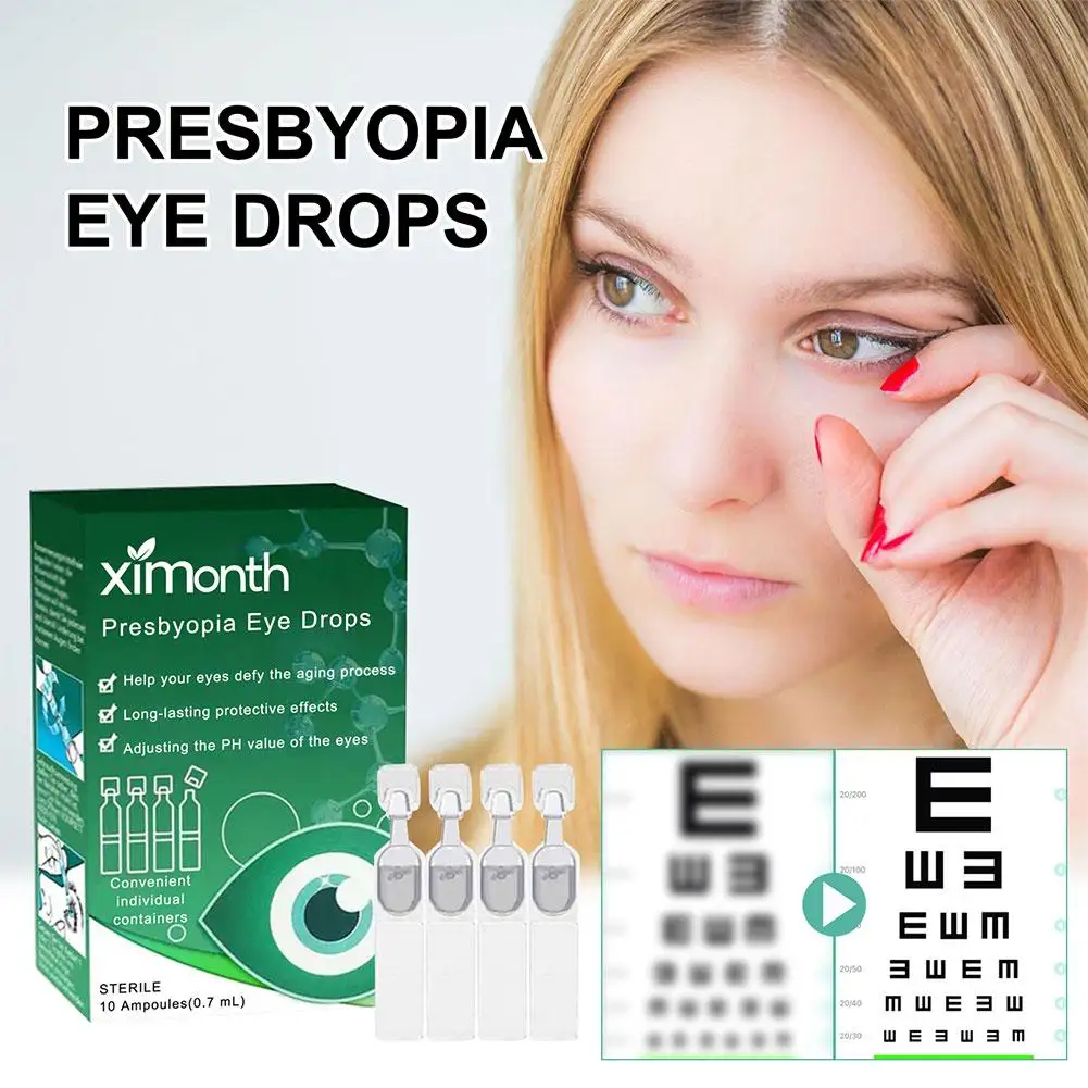 10pcs*0.7ml Presbyopia VisionRestore Eye Drops Relieve Eye Fatigue, Dryness, Itching, Eye Swelling, Blurred Vision Care Solution