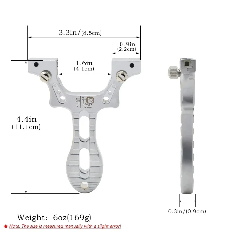All-metal One-piece Professional Hunting Slingshot Alloy Straight Handle Lightweight And Strong Hunting Sling For Accurate Shoot