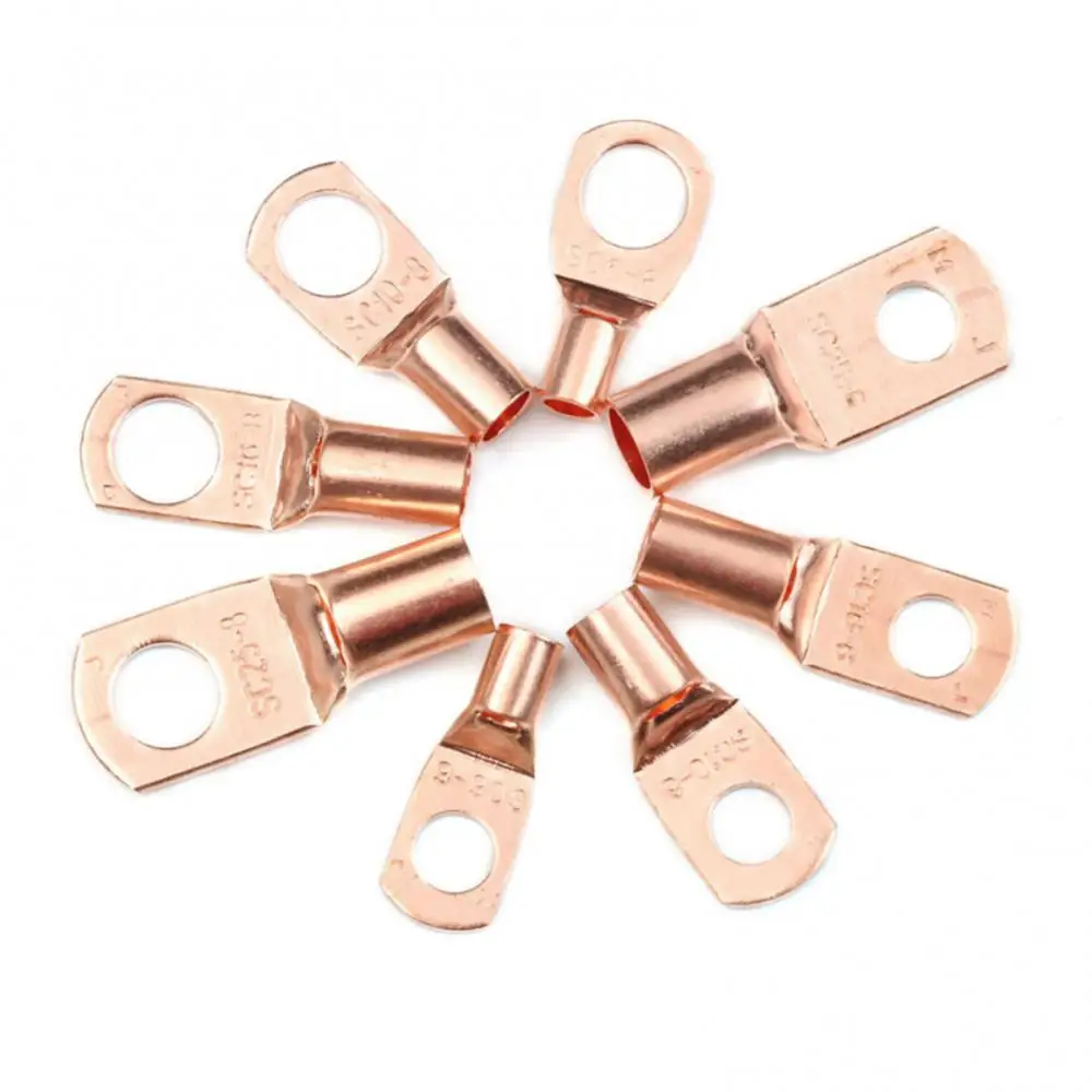 1~8PCS 10/Copper Lug Ring Wire Connector Bare Cable Electric Crimp Terminal SC6-6 SC6-8 SC10-6 SC10-8 SC16-6 SC16-8 SC25-6