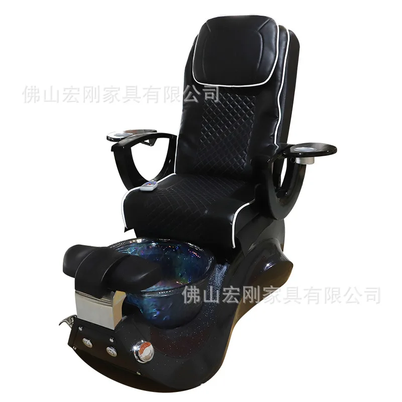 Luxury Modern Adjustable Backrest Kneading Massage Chairs Elegant Black White Electric Foot Wash Nail Spa Pedicure Chair