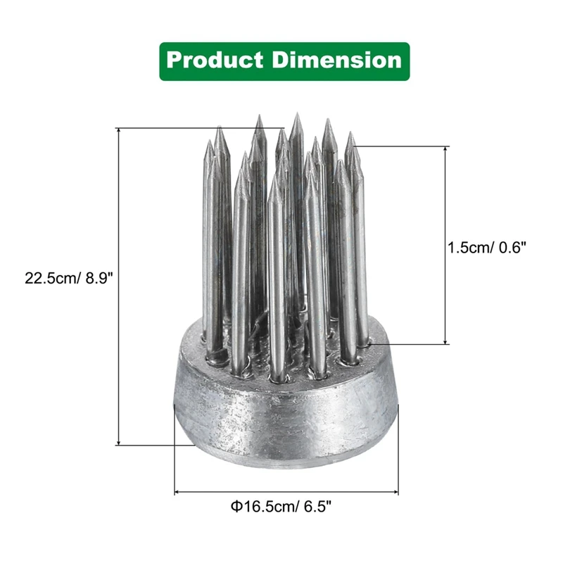 12 stuks bloemkikker, ronde roestvrijstalen bloemenkikkers, bloemschikker vaste gereedschapspinkikker (zilver, 0,6 inch)