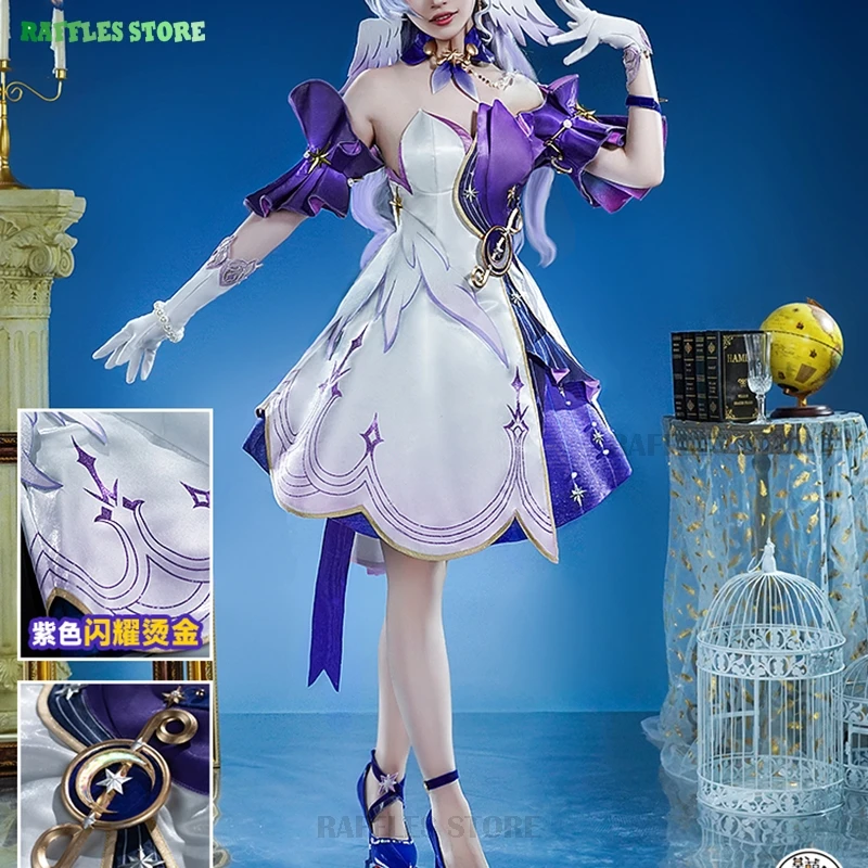 Honkai Star Rail Robin Cosplay Costume Fancy Dress Anime Game Honkai Halovian Fancy Clothes Зарянка Women Halloween Cosplay Suit