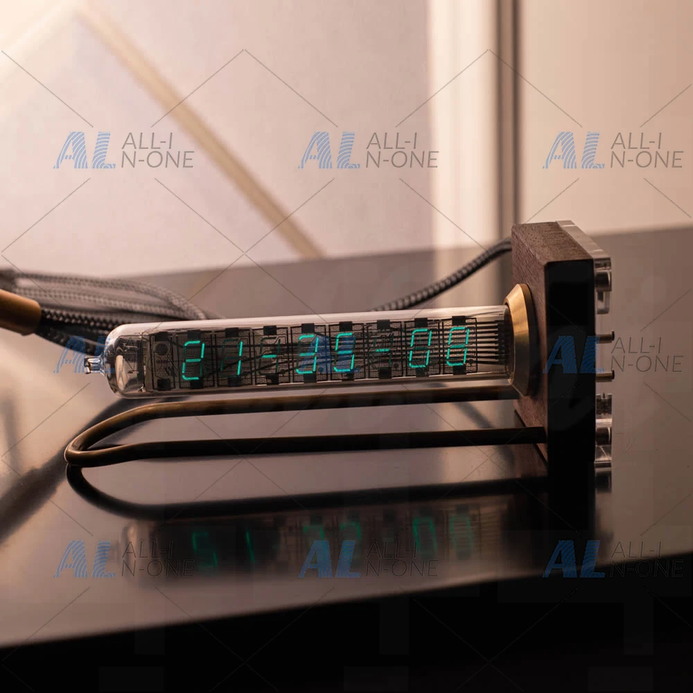 IV18 Fluorescent Tube Clock Crafts Living Room Desktop Decoration IV-18 Glow Tube Clock Retro Punk