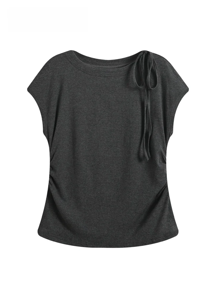 

Cara CLUB plus Size Short Sleeve T-Shirt Women's Summer New Style Fashion Slimming Versatile round Neck Top Casual Style