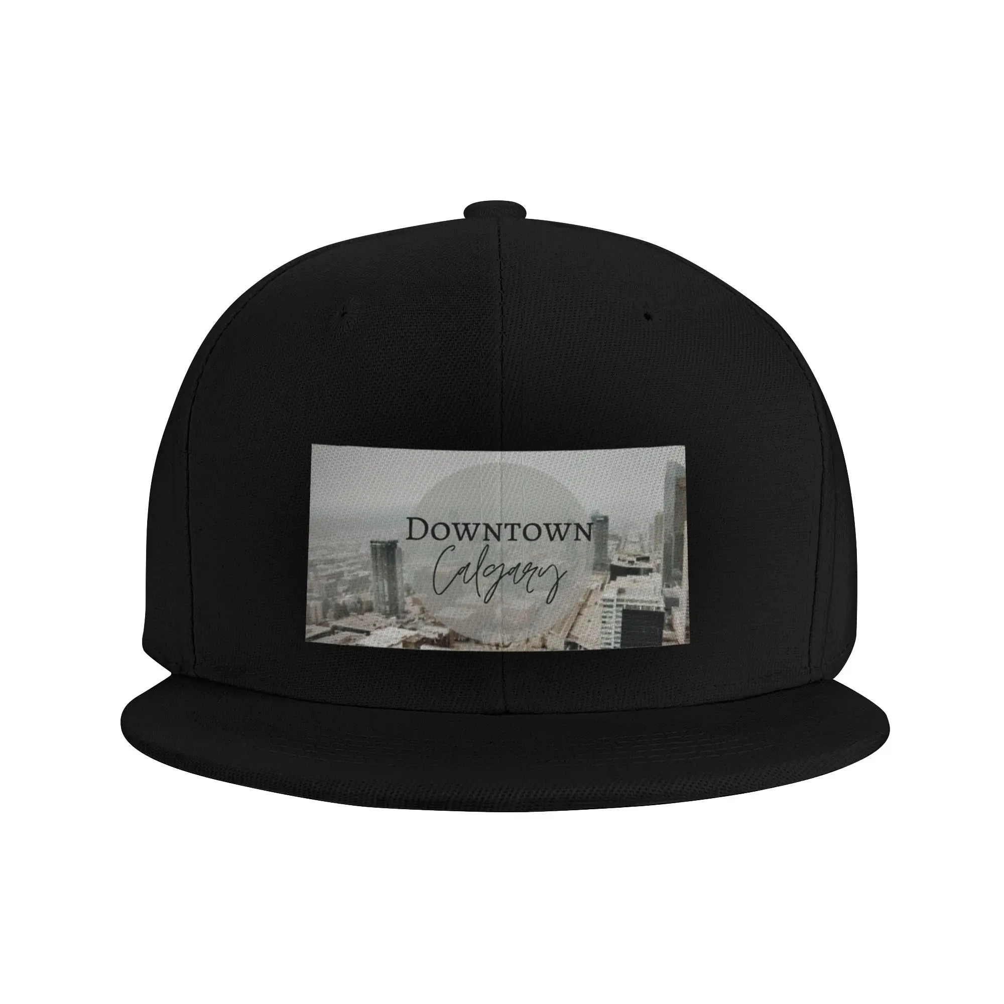 Fashion Aesthetic Scenery Of Downtown Calgary Flat Brim Sun Hat  Streetwear Men's Hats