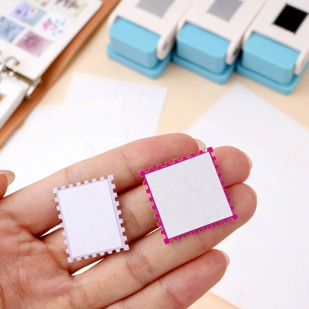 

Bundle Deals Double Sided Stickers for 1" Postage Stamp Punch Tool Square Rectangle Adhesive Labels for Diy Paper Craft Projects