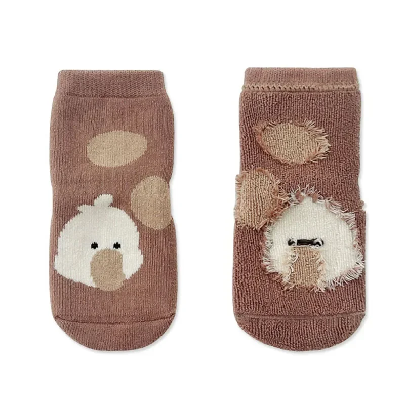 5 Paar Babysocken für Kleinkinder, rutschfest, für Kinder, Cartoon-Bodensocken, Innenboden, warmer Schlauch, Zubehör, 0–5 Jahre, Weihnachtsgeschenk – Detail 4