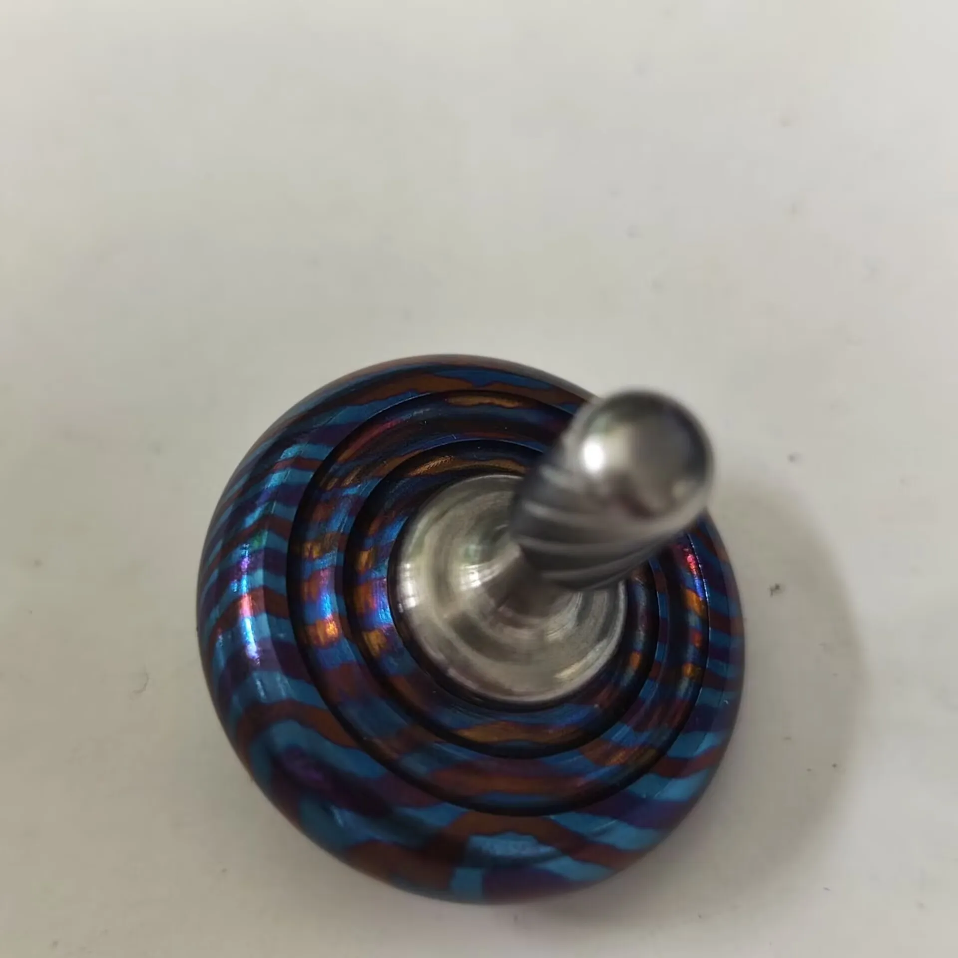 New Titanium Alloy Body Spinning Top Finger Spinner Ceramic Bead Fidget EDC Toy