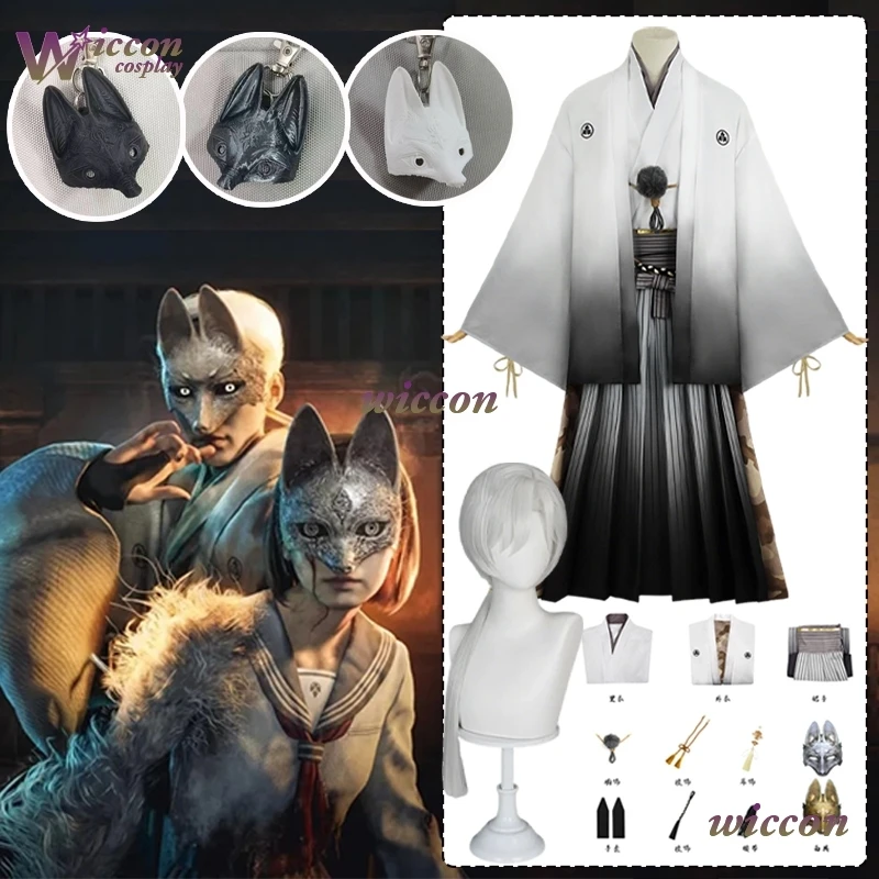 

Kimono Uniform Game Roleplay Fox Mask Cosplay Costume Silent Japanese Style Halloween Hillf Character Outfit for Boys Girls