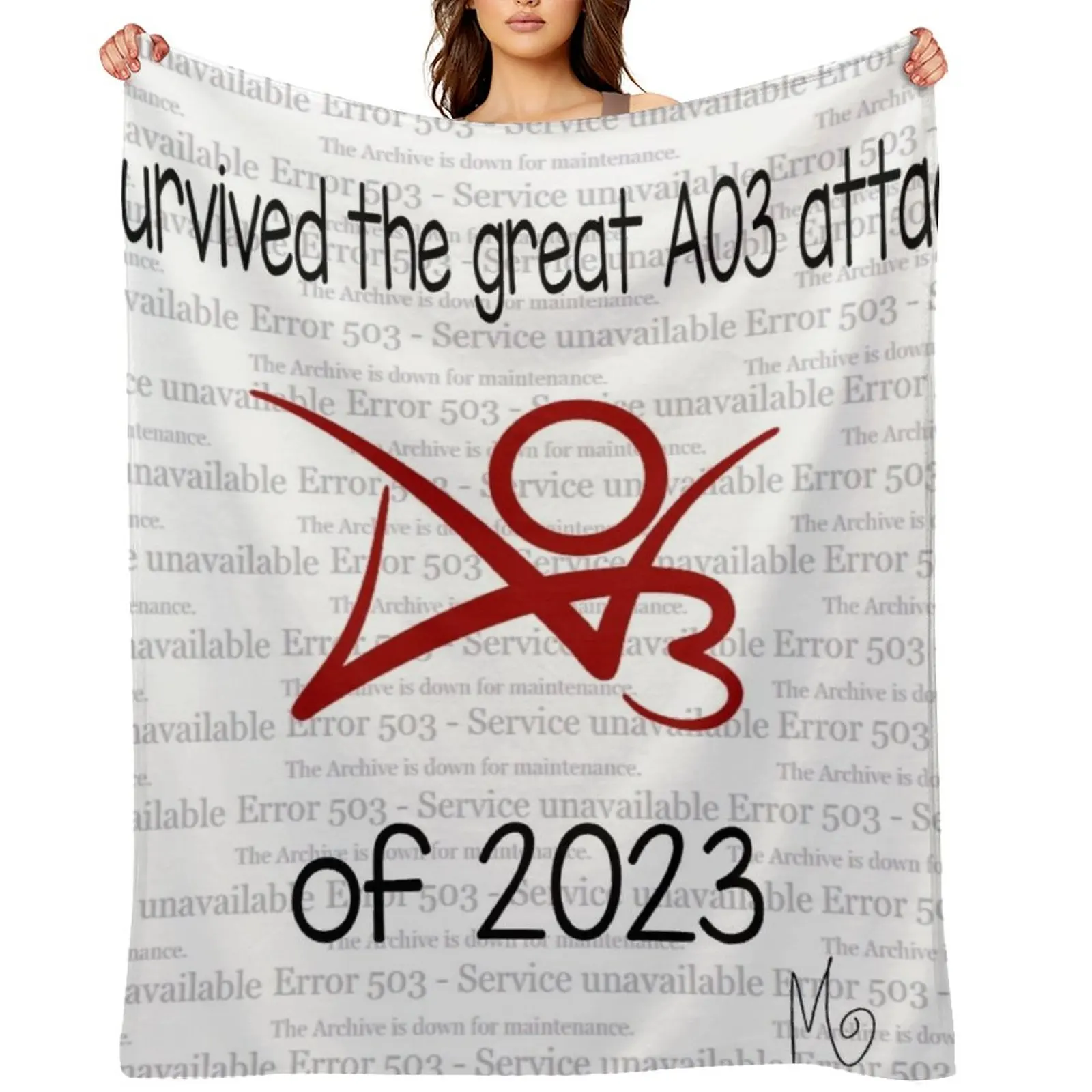 

I survived the great AO3 attack of 2023 Throw Blanket Sofa Quilt For Decorative Sofa Beautifuls Summer Beddings Blankets