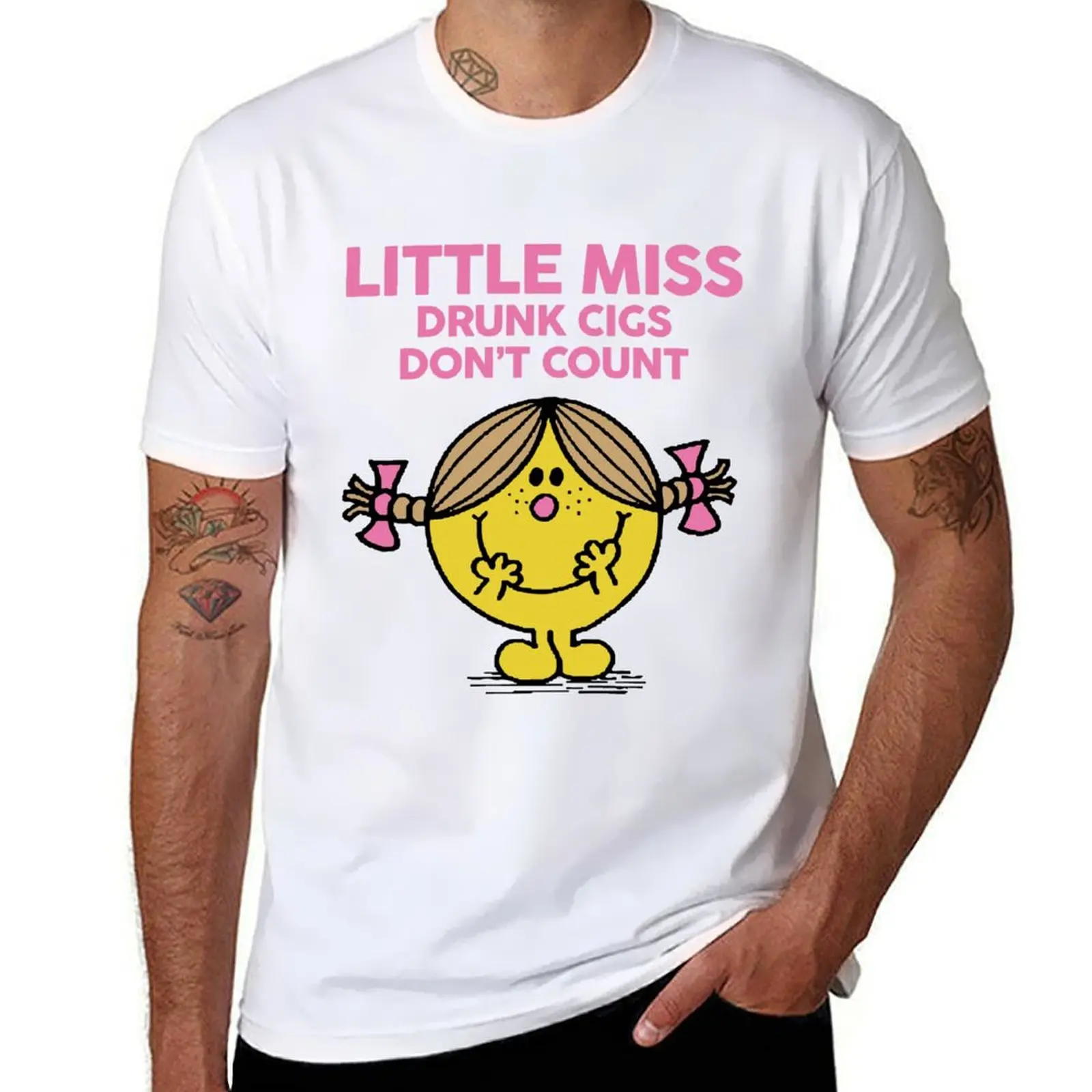 Little Miss Drunk Cigs Don't Count T-Shirt hippie clothes anime stuff men clothes