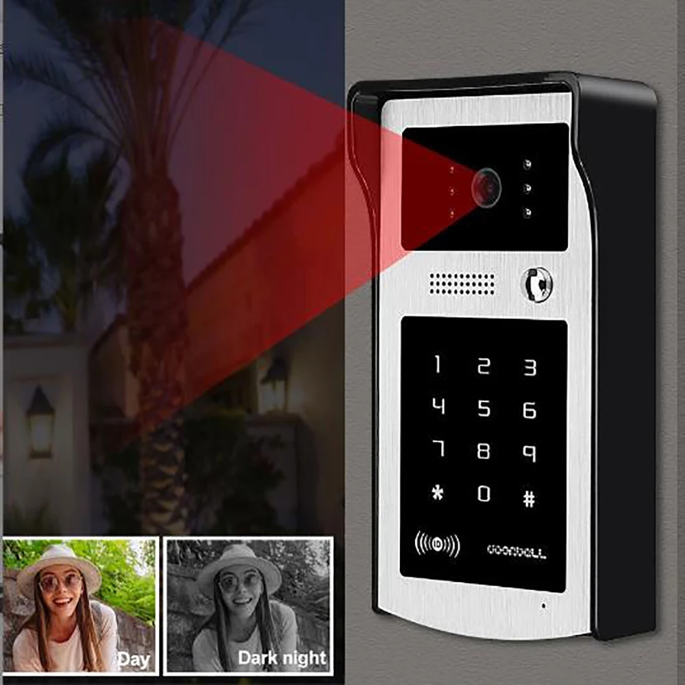 Anjielo graffiti WiFi mobile detection mobile phone remotely unlocks the digital HD visual intercom door.