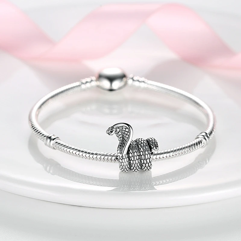 Silver Plated CZ Dangle Baby Footprints Animal Pendant Charm Bead Fit Original Bangle Bracelet Necklace Gift DIY Making
