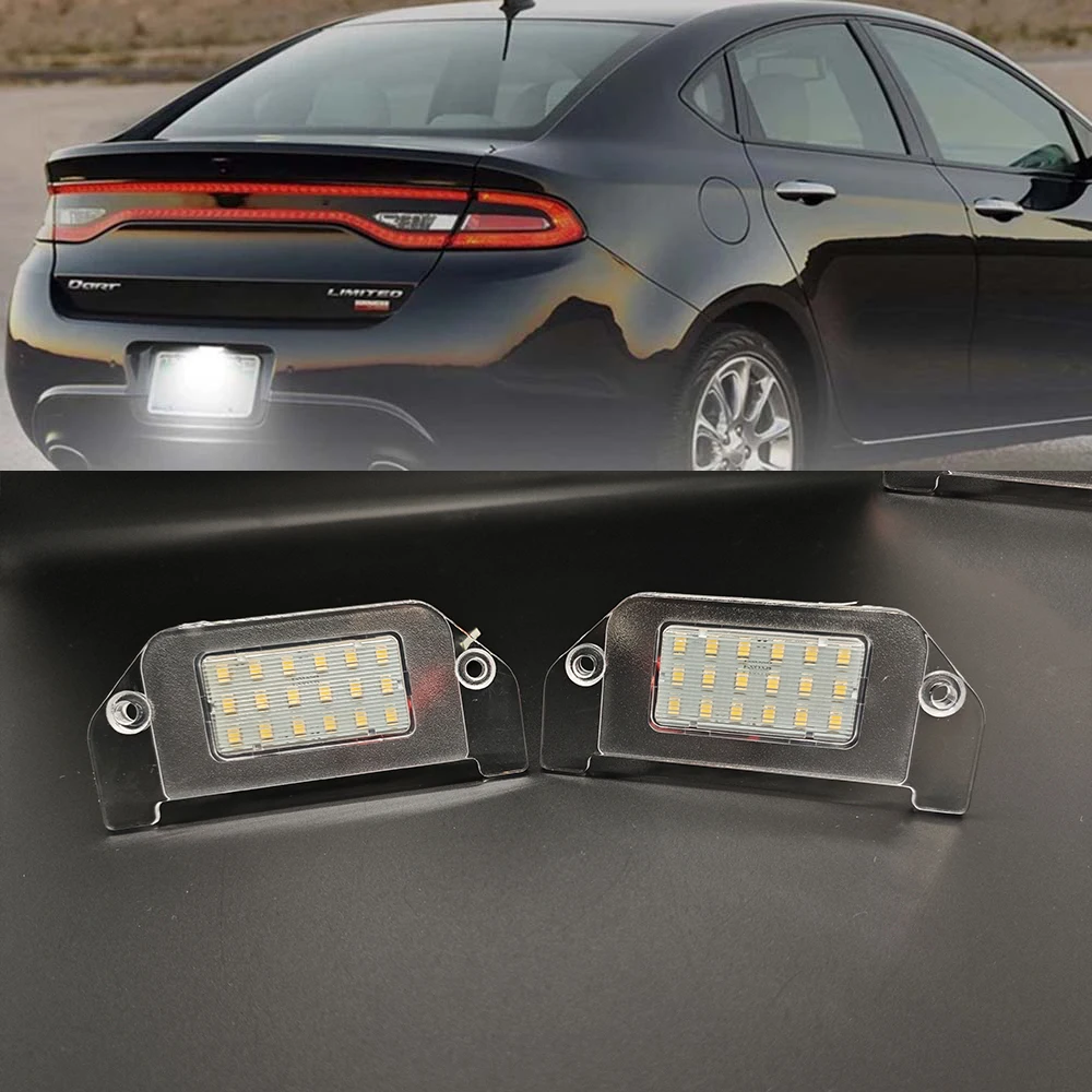 

Для 05-14 Chrysler 300 300C Chrysler Sebring 07-10 Автомобильное заднее освещение Pure White Full SMD Светодиодный светильник для номерного знака Набор левый + правый 2 шт.