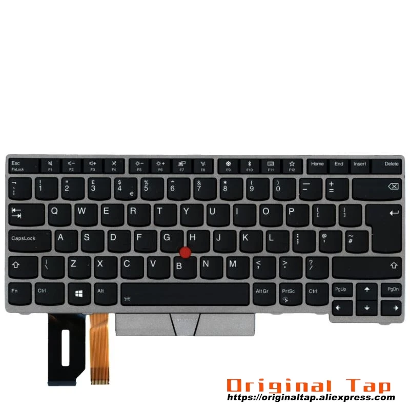 UK English Backlit Keyboard for Lenovo Thinkpad E480 E485 E490 T480S T490 T495 P43S L480 L490 L380 L390 Yoga 01YN368 01YN448