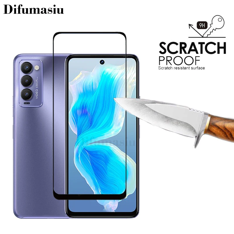 For Tecno Camon 18P Tempered Glass Screen Protectors Soft Camera Lens Protector Full Cover Screen Glass 3in1  Back Film