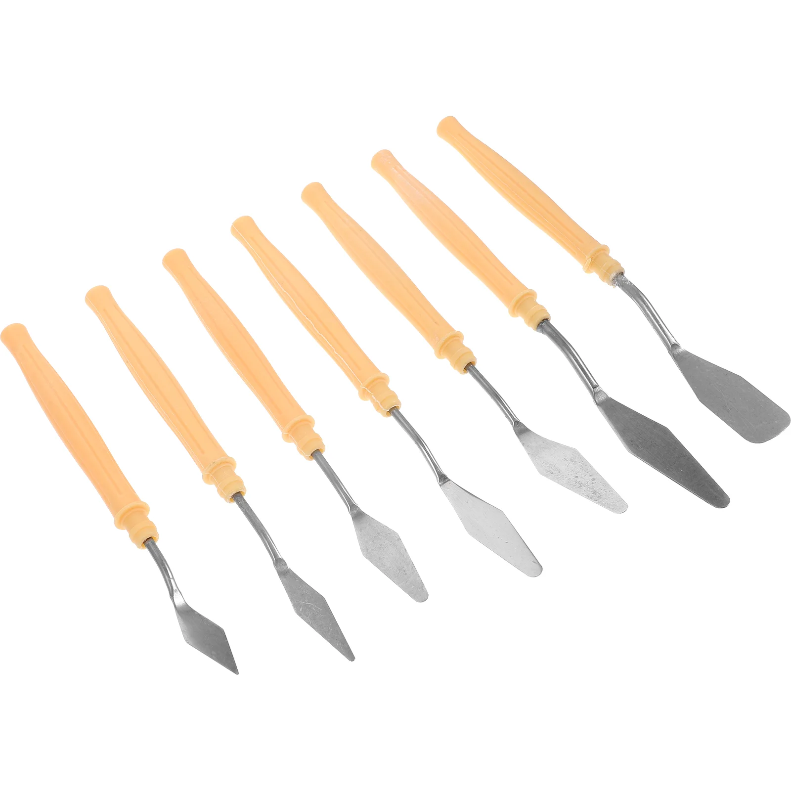 7 Pcs Oil Painting Knife Set Palette Spatula Trowel Artist Tools Canvas Color Mixing Spatulas Gouache